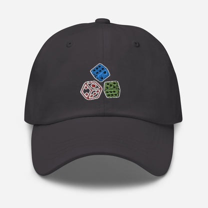 Nice Hat With Triple Dice Embroidered Design