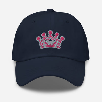 Hat With Embroidered Flamingo And Ash Color Crown Design