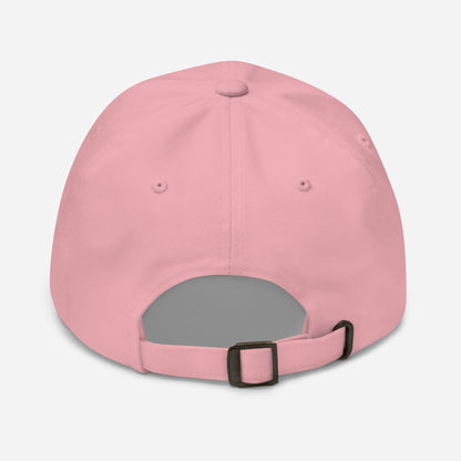 Hat With Embroidered Flamingo And Ash Color Crown Design